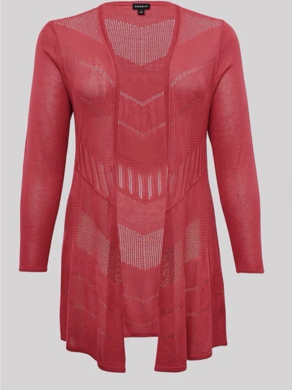 Torrid Open-Front Knit Cardigan in Rose Pink 2X